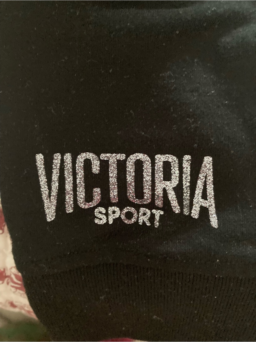 Victoria Sport Black Zip-Up Hoodie wth mesh details